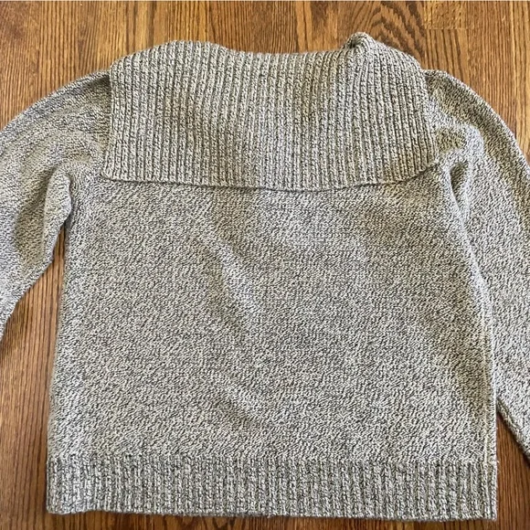 Christopher & Banks Brown Tan Open Neck Sweater Toggles Size Large - Picture 4 of 6